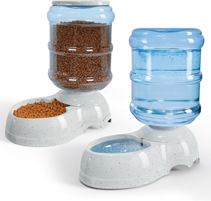 Kenond 3 Gallon Dog Feeder and Water Dispenser, Gravity Food Dispenser | Wide Mouth, Easy to Clean/ Gravity Filled/ Large Capacity/ Multi Pet Home