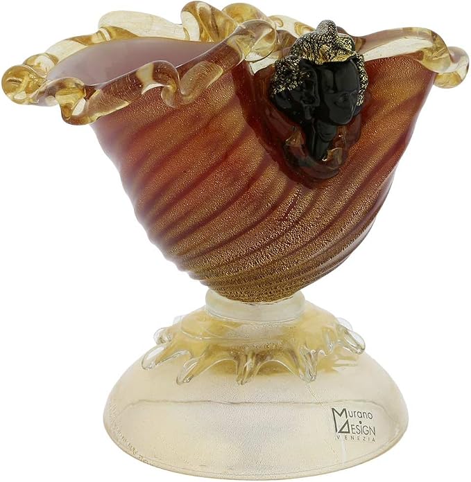 Glass Of Venice Murano Glass Venetian Moor Bowl Vase