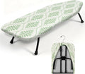 SheeChung Small Ironing Board 12"x32",Mini Ironing Board with Metal Mesh | Foldable,Tabletop,Hanging Hook,Cotton Cover,Heat Resistant Pad,Space Saving,Non-Slip Feet,Fits for Dorm Travel Sewing Room