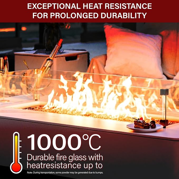 NUPICK 5 Pound Fire Glass, 1/2 Inch Reflective Fire Pit Glass | Tempered Fire Pit Rocks for Propane or Natural Gas, Glass Rocks for Fire Pit Table, Fireplace, Fire Bowl, Landscaping, Red
