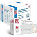 Jointown Basic Medical Vinyl Exam Gloves Disposable Latex Free Medium, Powder-Free, Clear Food Safe Gloves, Vgpf3002, (Case of 1,000) Medium