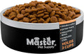 Master Pet Supply Stainless Steel Dog Bowls - 25 oz, Heavy Duty - Black Velvet, Double Wall Extra-Thick Insulated, Non-Slip Pet Water Bowl for Dogs, Cats & Pets, Anti Rust Metal, Dish Washer Safe