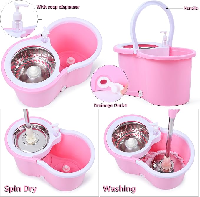 Mop and Bucket Set(Pink) | Cute Pink