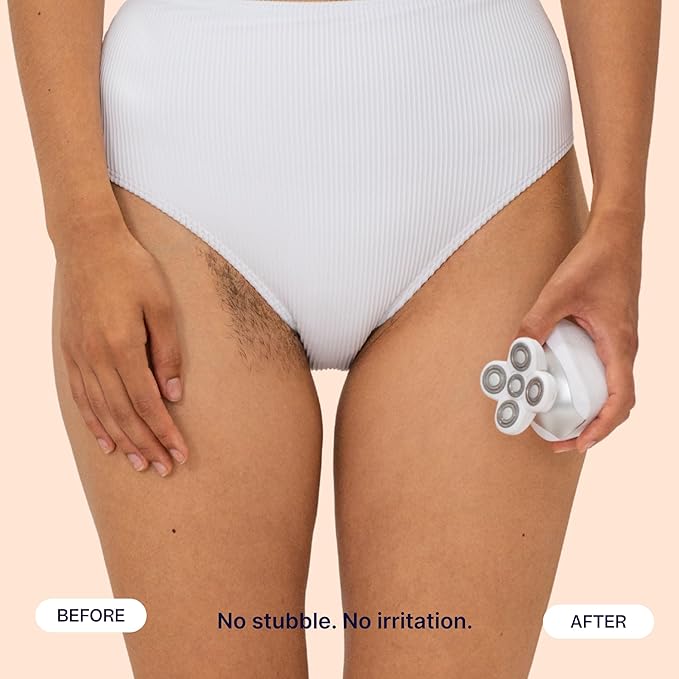 Freebird FlexSeries Electric Razor for Women - Silk Smooth Legs, Body Hair, & Pubic Shaver - for Private Area, Sensitive Skin, Bikini Trimmer (Shaver Kit + Replacement Blade)