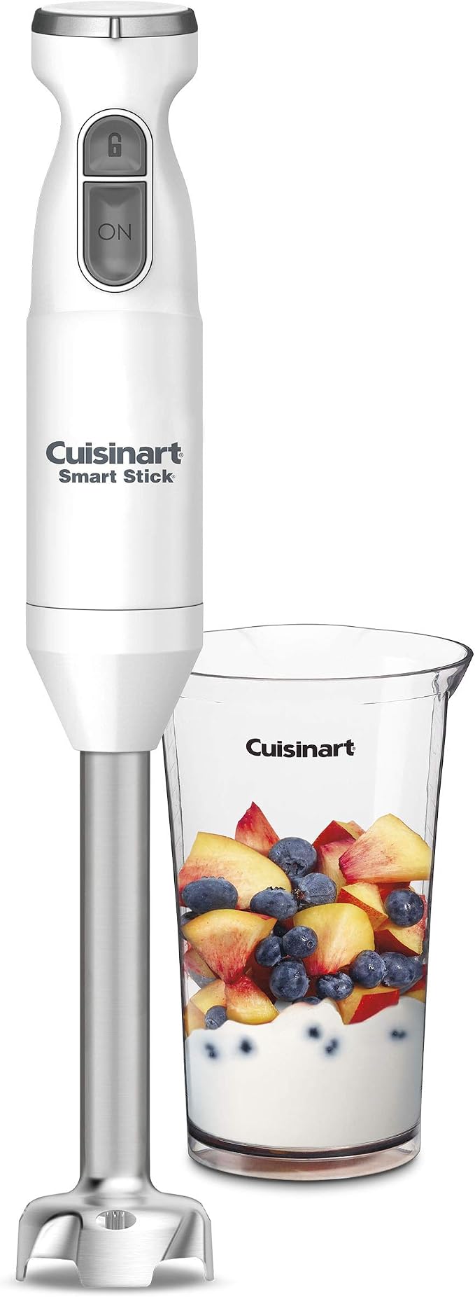 Cuisinart Smart Stick Two-Speed Hand Blender, Powerful Immersion Blender with 300-Watt Motor Blends Shakes, Smoothies, Puree, Baby Food, Soups & Sauces, CSB-175P1, White