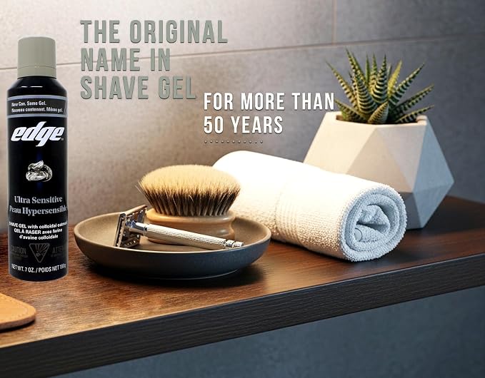 Edge Shave Gel, Fragrance Free, Ultra Sensitive 7 oz Pack of 9