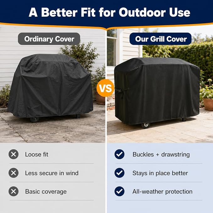 Grill Cover for Cuisinart CGG-750P Venture Portable Gas Grill 2024 2025 2026+, Outdoor Grill Covers Waterproof Windproof Anti-UV, 210D Oxford BBQ Cover Universal for Patio Garden