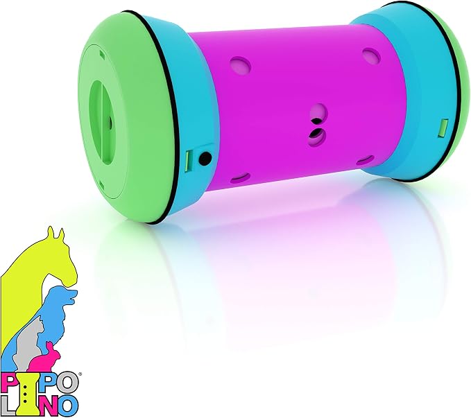 PIPOLINO Cat S Blue, Green and Pink - Mobile Adjustable Dry Food Dispenser