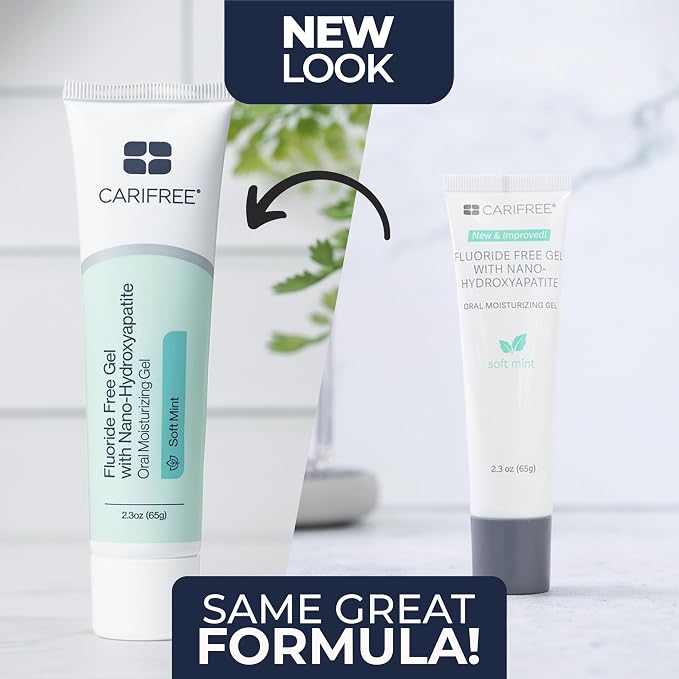 CariFree Nano Hydroxyapatite Toothpaste, Fluoride-Free, Mint & Grape Pk 2 | Fluoride-free nano-HAp gel duo; neutralizes pH; freshens breath & moistens mouth; dentist recommended oral care.