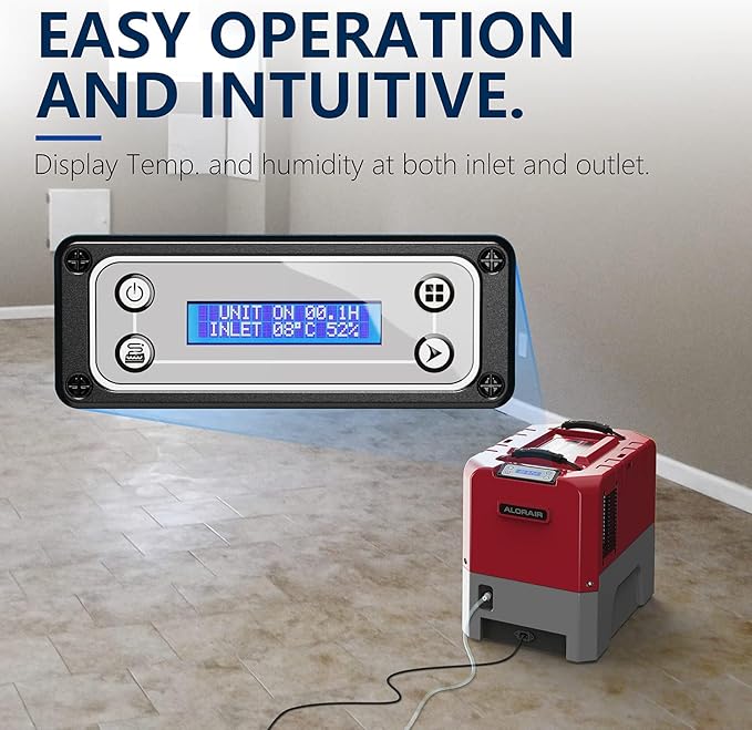 ALORAIR Smart WiFi LGR Commercial Dehumidifier up to 180 PPD (Saturation) with Pump, 6 Years Limited Warranty, Industrial Dehumidifiers APP Control, cETL Listed, for Garage, Flood Restoration