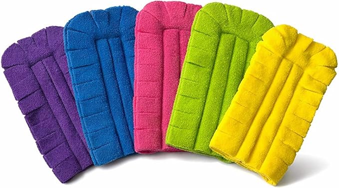 360° Electrostatic Duster Refills, Reusable Washable Microfiber Dusting Covers for Daily Home Cleaning, Soft Replacement Sleeves for Multi-Surface Use (5PCS)