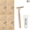 Eco-Friendly Wheat Straw Disposable Shave Kit - 50 Pcs Wheat Straw Razors and Shaving Cream(10g) Bulk, Individually Sealed for Hotel, Airbnb, Camping, Travel, Homeless, Shelters and Charities