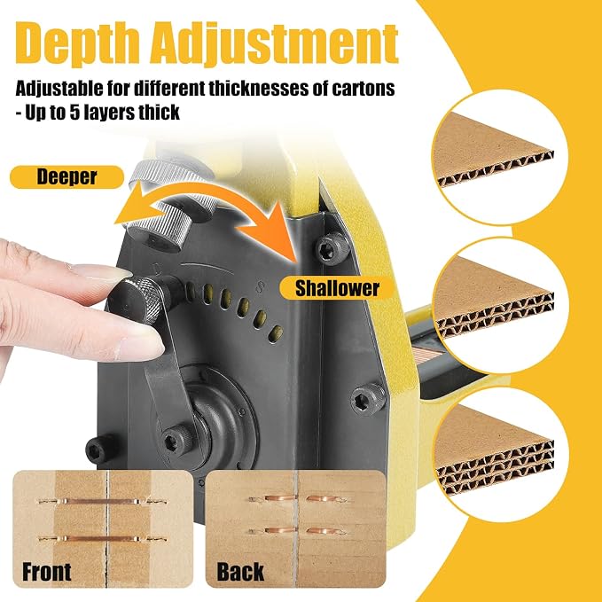 HB3518 Manual Carton Closing Stapler 16 Gauge 1-3/8" Crown | 3/4" Length Carton Staples, Carton Stapler, Corrugated Carton Staple Gun for Closing Cartons Folding Boxes
