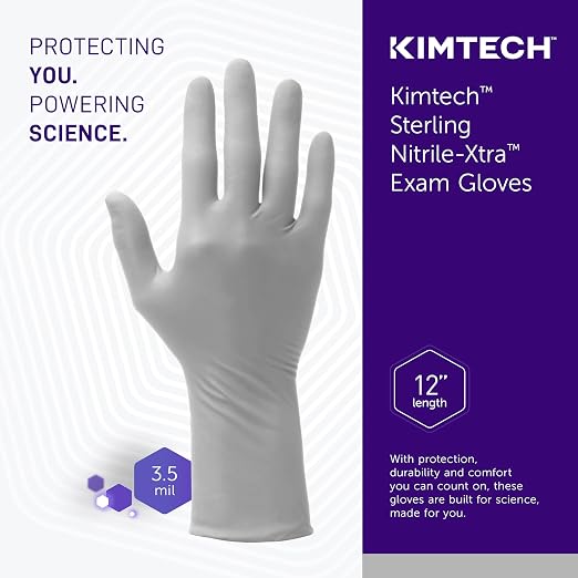 Kimtech™ Sterling Nitrile-Xtra™ Exam Gloves (53141), 3.5 Mil, Ambidextrous, 12", XL (100 Gloves/Box)
