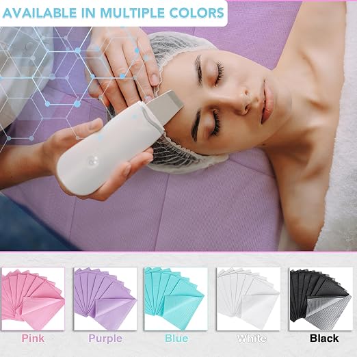 320 Pack Disposable Dental Bibs 13"x18", 3-Ply Waterproof Tattoo Bibs Sheet for Nail Salon, Dental Clinic, Feeding, Tattoo Shop (Purple)
