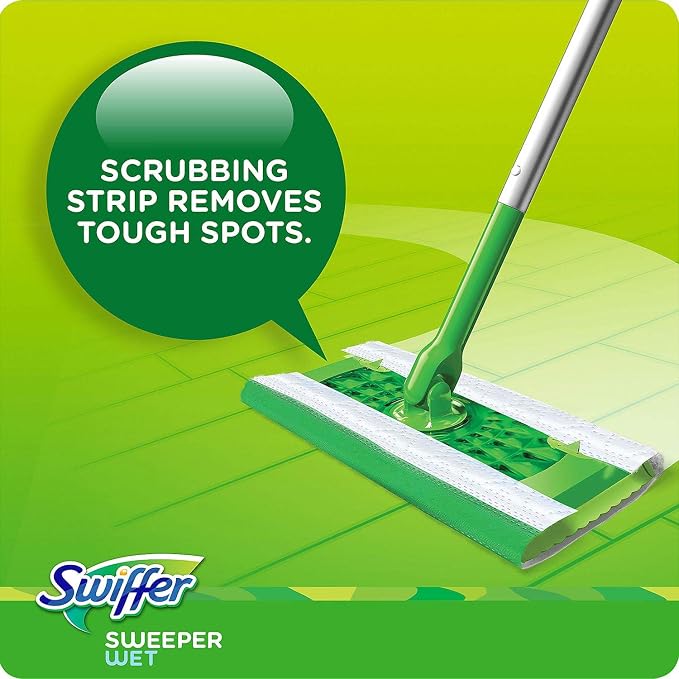Swiffer Sweeper Wet Cloth Refill, White 64 Count