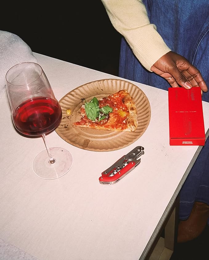 Craighill Best Wine Key - Sommelier Designed Stainless Steel Wine Opener with Corkscrew, Foil Cutter, and Crown Cap Bottle Opener, Heavy Duty - Matte Red
