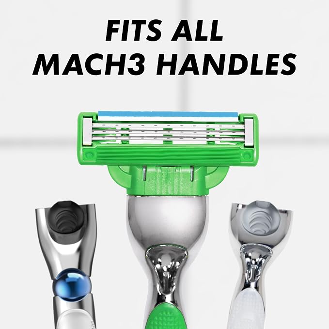 Gillette Mach3 Sensitive Mens Shaving Razor Blade Refills, 20 Count