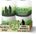 Gaias Premium and Soft Organic Bamboo Toilet Paper | 12 Mega Rolls, 3 Ply, 370 Sheets | FSC Certified, PFAS & BPA Free, Eco-Friendly, Sustainable Tissue - Plastic Free, Septic Safe, Vegan