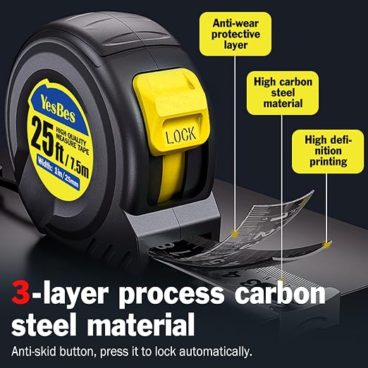 Tape Measure 25 ft, 20 Pack Bulk Easy Read Measuring Tape Retractable, Measurement Tape 25 FT by 1 in
