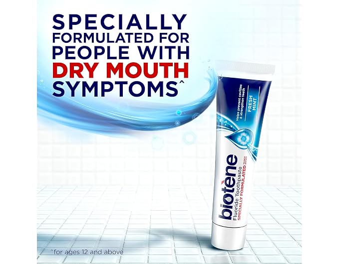 Biotene Dry Mouth Toothpaste, Fresh Mint Original, 4.5-Ounce Box (Pack of 4)