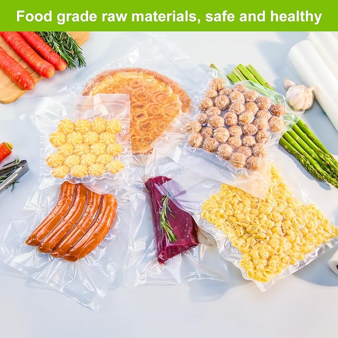 MAGIC SEAL Vacuum Sealer Bags, 3 Rolls 10’’ x 16.4’ Textured Vac Seal Bags for Food Storage, Meal Prep or Sous Vide, BPA Free, Commercial Grade - Not Work with MS175 Nozzle Sealers