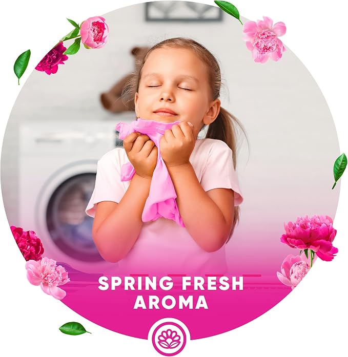 Ensueño Fabric Softener Laundry Dryer Sheets - Spring Fresh Scent - (6 Pack) 80 Count - Scent Booster Laundry Sheets - Softens Wrinkles & Reduces Static