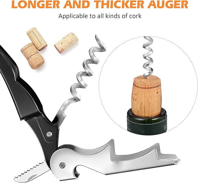 Honoson 40 Pieces Wine Opener Bulk Corkscrew Bottle Wine Key Opener Waiter Metal Heavy Beer Corkscrew Serrated Foil Cutter Key for Servers Home Restaurants Bars Waiter Bartenders (Bright Colors)