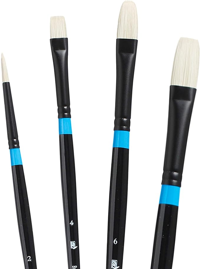 Princeton Aspen Acrylic & Oil Brush Set, Synthetic, 4 Piece, 1 Count