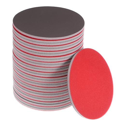 uxcell 30pcs 3000 Grit Sanding Sponge 6 Inch Hook and Loop Sponge Sanding Disc Wet/Dry for Car Wood Drywall Metal