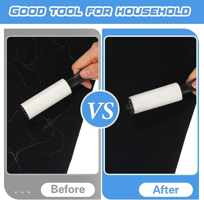 Zhehao 80 Pack Mini Lint Roller Bulk Small Lint Remover Travel Size Portable Brushes Sticky Roller for Clothes Pet Hair Furniture Couch Carpet Car Seats Bedding