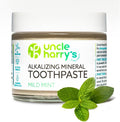 Uncle Harry's Mild Mint Remineralizing Toothpaste | Natural Whitening Freshens Breath & Promotes Enamel | Vegan Fluoride Free Toothpaste, 3 Oz