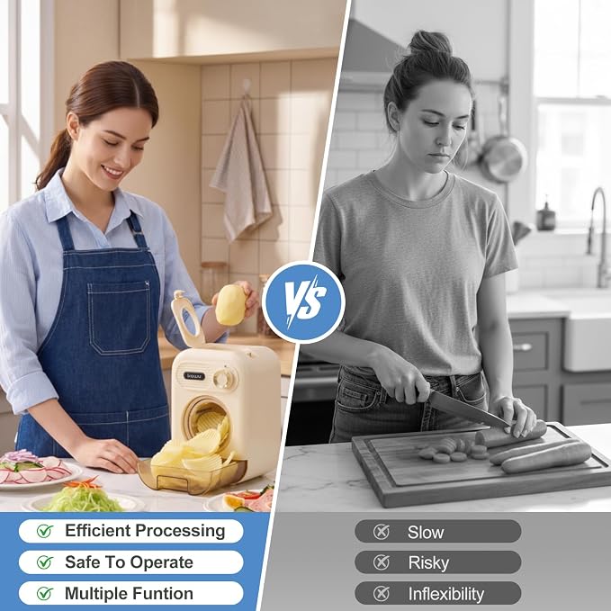 Kawu Electric Cheese Grater, 5-in-1 Salad Maker With Container, 10 Blades | Electric Vegetable Slicer For Home Kitchen, One-Touch Control, Food Processor Chopper Shredder for Block Cheese, Fruits