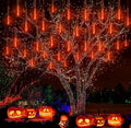 Halloween Yard Decorations: Orange Meteor Shower Lights for Outdoor Decor