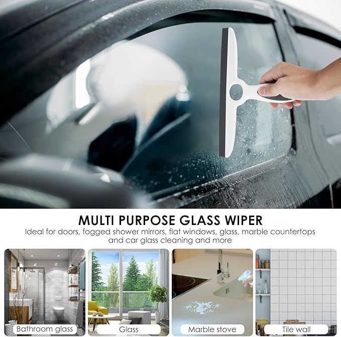 1PCS Shower Squeegee Lightweight Easy to Clean Shower Bathroom Sturdy Window Squeegee with Handle for Home