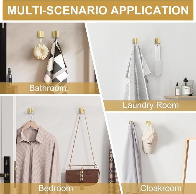 Brushed Gold Bathroom Hardware Towel Bar Set, 5 Pieces Double Dase Toilet Paper Holder Towel Holder Set, 23.6 Inch Stainless Steel Towel Rack for Bathroom Wall Mount