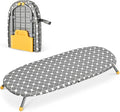 APEXCHASER Foldable Ironing Board, Tabletop Small Iron Board with Heat Resistant Covers, Portable Folding Mini Iron Table with Non-Slip Feet for Home, Laundry Rooms, Dorms, Travel Use, Gray