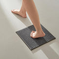 TYUU Small Bathroom Rugs, Non Slip Washable Bath Rugs Super Absorbent Bathroom Rug Thin Quick Dry Low Pile Bath Mats, Dark Grey 12"x12"