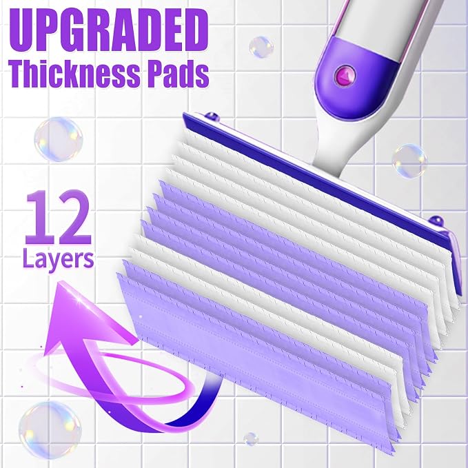 60 Count Disposable Pads for Swiffer Power Mop,Replacement for Swiffer Mopping Pads Refills Compatible with Swiffer Power Mop Pads,Multi-Surface Safe on All Finished Floors Cleaning