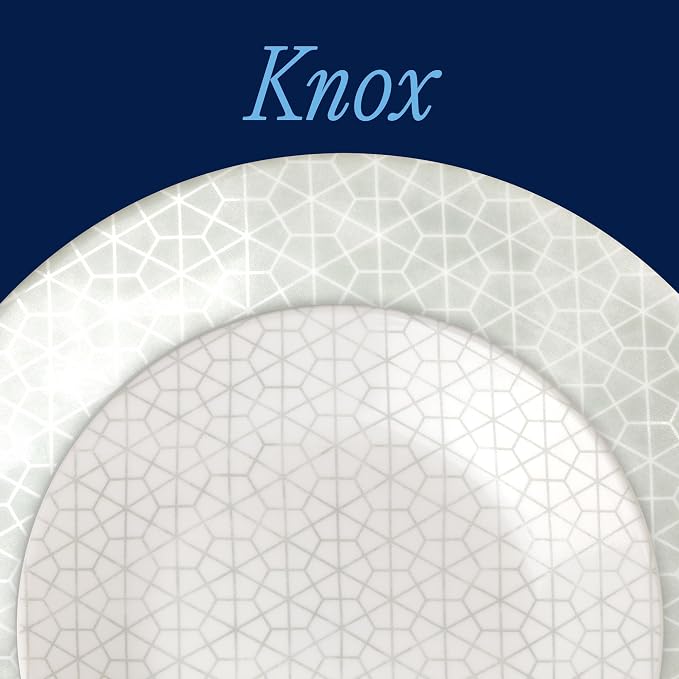 Corelle Vitrelle 18 Piece Glass Dinnerware Sets Service for 6, Triple Layer Chip & Crack Resistant Glass Plate and Bowl Sets, Knox