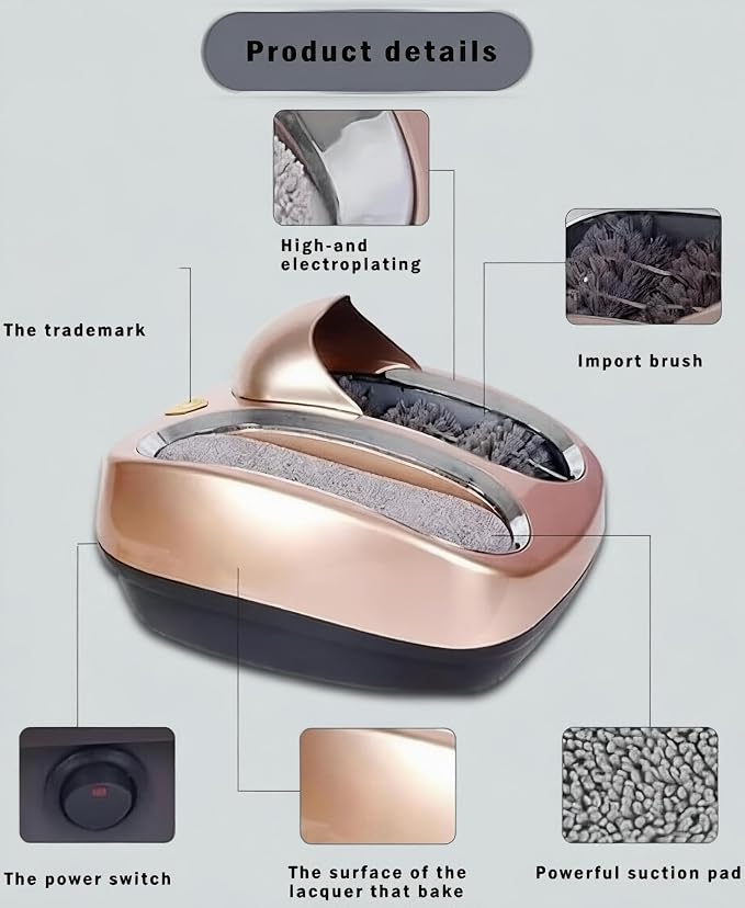 Fully Automatic Shoe Sole Cleaning Machine, Smart Induction Boot Brush, Electric Shoe Polishe, for Clinic and Household Use(Red)