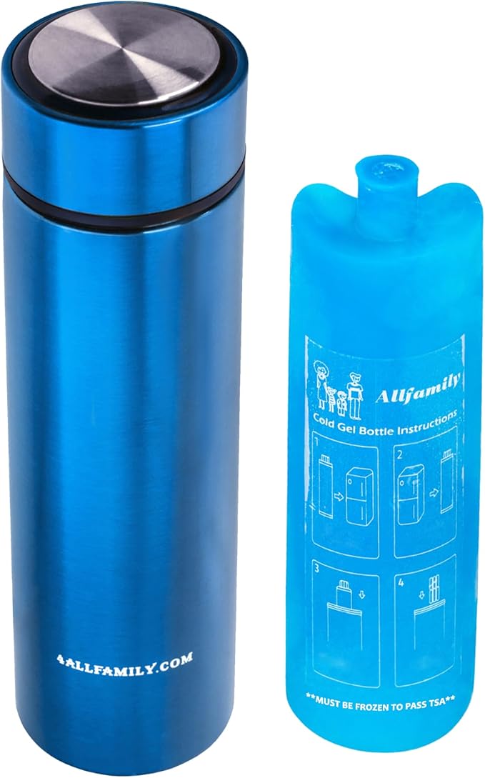 4ALLFAMILY Nomad Insulin Travel Case Cooler - TSA Approved - Blue | 48H Non-Electric Insulin Travel Cooler with Lightweight Build and Reusable Thermal Protection for Medications