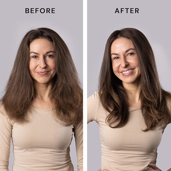 L'ANGE HAIR Le Volume 2-in-1 Titanium Blow Dryer Brush | Frizz Control Blowout Hair Dryer Brush For Drying And Straightening | Volumizing Hot Air Styler For All Hairstyles | Oval Barrel | Blush - 60mm
