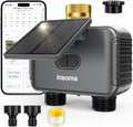 Insoma Solar WiFi Water Timer w/Adjustable 120° Solar Panel, 2-Zone Smart Sprinkler Timer Solar&Type-C Powered, APP&Voice Control Auto Irrigation for Lawn Garden, No Need Hub, Work with Alexa&Google