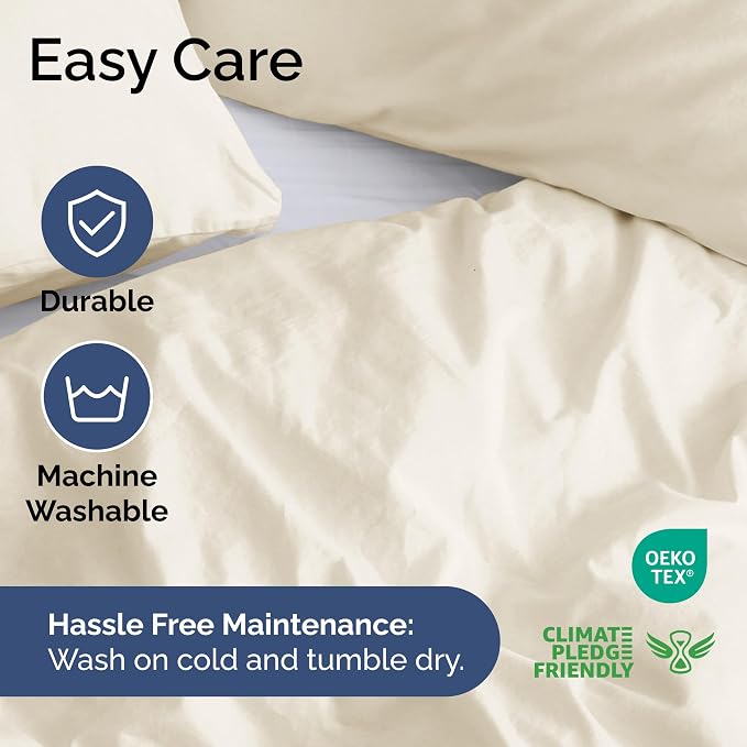Duvet Cover Cal King Size Set - Extra Soft Cal King Duvet Cover 104" x 98" with 2 Pillow Shams for Women, Men, Kids & Teens - Hotel Luxury w/ Zipper Closures & Ties - Comfy & Breathable (Off White)