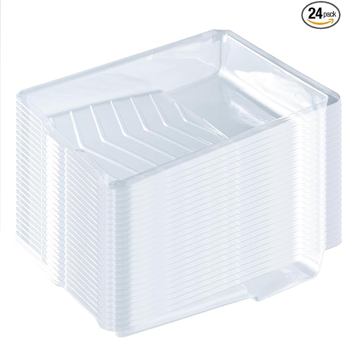 Voomey Paint Tray Liner Disposable,Paint Pan Liners,24 Pcs Heavy-Duty Plastic Paint Tray Liners for House Painting, Leak-Proof & Easy Cleanup (Only Compatible with Voomey 17pcs Paint Roller Kit)