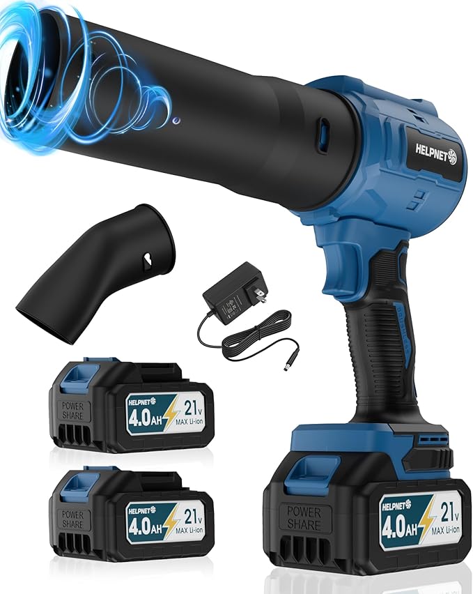 Cordless Leaf Blower with Battery and Charger - Blowers for Lawn Care, As Seen On TV, 1000000 RPM Turbo Jet Electric Blower, Lightweight Handheld with Extended Nozzle, Portable for Patio & Yard