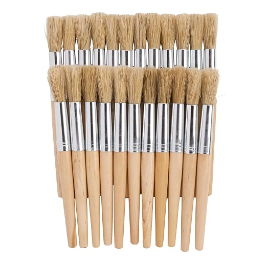 Colorations® Classic Wooden Chubby Paint Brushes for Children, All-Purpose Paint Brushues, Use for Arts & Crafts Projects and All Types of Paint Mediums, Set of 24 Brushes, Kids Paint Brushes