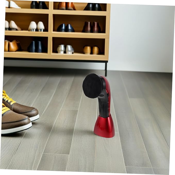Electric Shoe Polisher Brush Kit Dual Power Replacement Heads | Fiber Sponge Plastic Build, Automatic Polishing and Deep Cleansing, for Office Travel Use, Includes Replacement Brush Heads