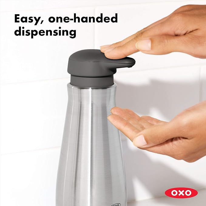 OXO Good Grips Stainless Steel Soap Dispenser & Stainless Steel-Sink Caddy
